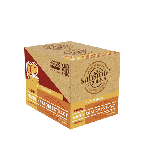Closed case of Sunstone Organics Nano Kratom Extract