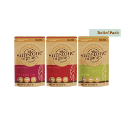 Three packages of Sunstone Organics kratom capsules