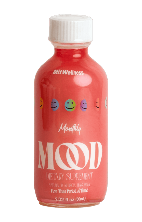 MOOD Monthly botanical wellness shot bottle