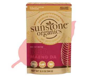 Sunstone Organics Red Maeng Da kratom package