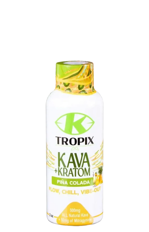 Tropix Kava + Kratom Pina Colada bottle